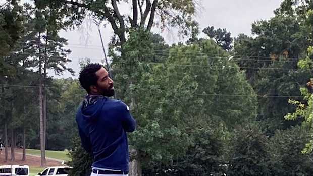 J.R. Smith makes his competitive college golf debut for North Carolina A&T.